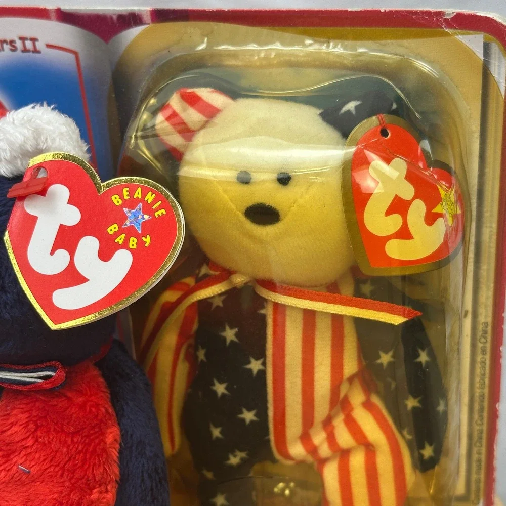 Ty Beanie Babies,‎ Lot of 5 America-USA-Glory-Patriot-Spangle Plush Bear